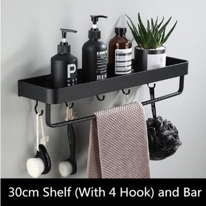 AeroShelf – Black Space Aluminum Wall Shelf for Modern Minimalism