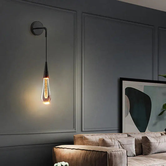 Modern LED Wall Light – Sleek Water-Drop Design for Ambient Illumination