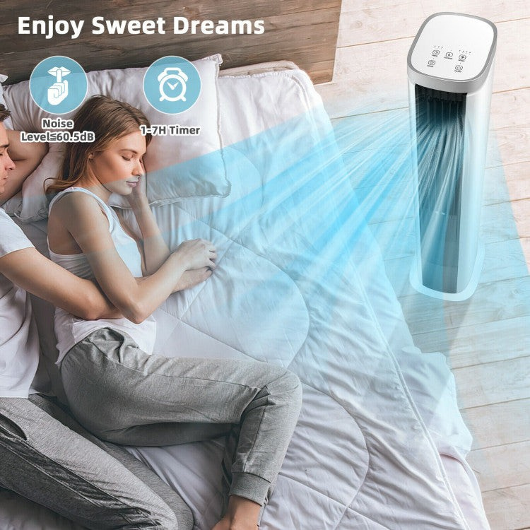 Space-Saving Air Cooling Unit – 3-in-1 Fan with Timer & Humidifier Mode | Easy to Move | For Everyday Indoor Comfort