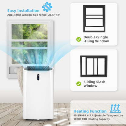 High-Performance WiFi AC – 14000 BTU Portable Unit with Digital Display & App | Smart Comfort | Ideal for Large Indoor Spaces