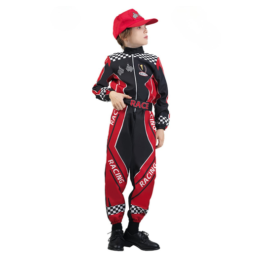 Boys’ Halloween Racing Outfit | Realistic Long Sleeve Jumpsuit