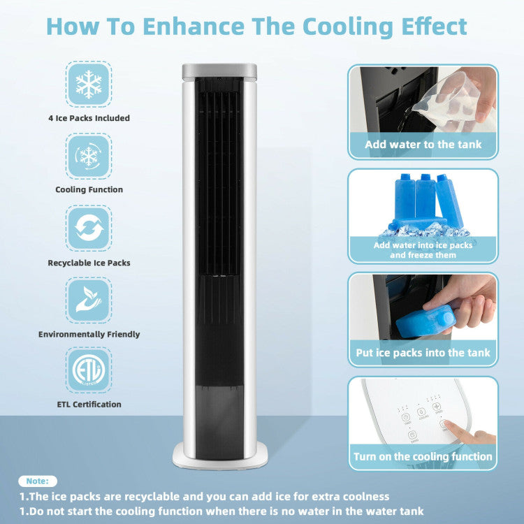 Space-Saving Air Cooling Unit – 3-in-1 Fan with Timer & Humidifier Mode | Easy to Move | For Everyday Indoor Comfort