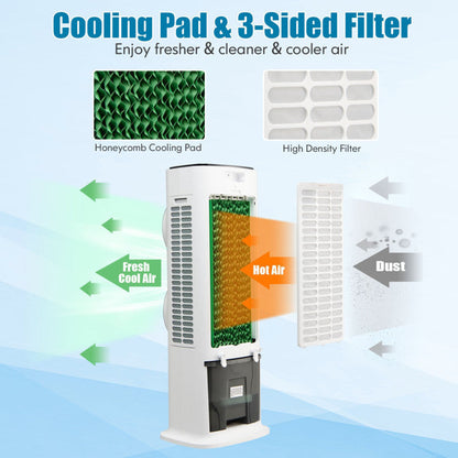 3-in-1 Evaporative Air Fan with Remote – Quiet Cooling System & 9-Hour Timer | Custom Climate | For Indoor Comfort Zones