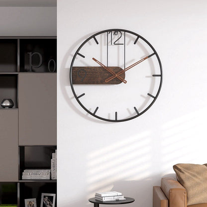 SteelGrove – Modern Wall Clock in Steel and Walnut with Industrial Elegance