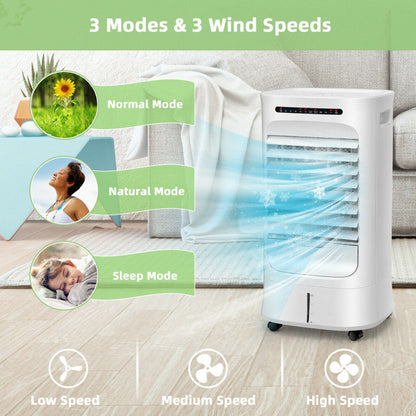 Smart 4-in-1 Air Cooling System – Compact Portable Evaporative Fan with Timer & Multi-Speed Modes | Targeted Comfort | For Personal & Indoor Use