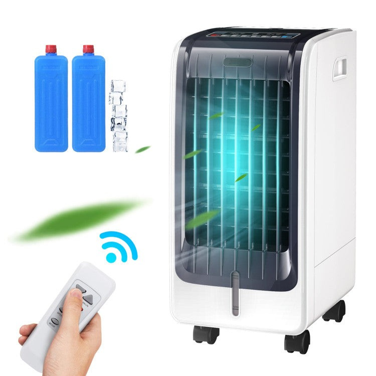 110V Portable Evaporative Cooler – 3-Speed Air Fan with 8-Hour Timer & Water Tank | Personalized Breeze | Ideal for Home & Office Use