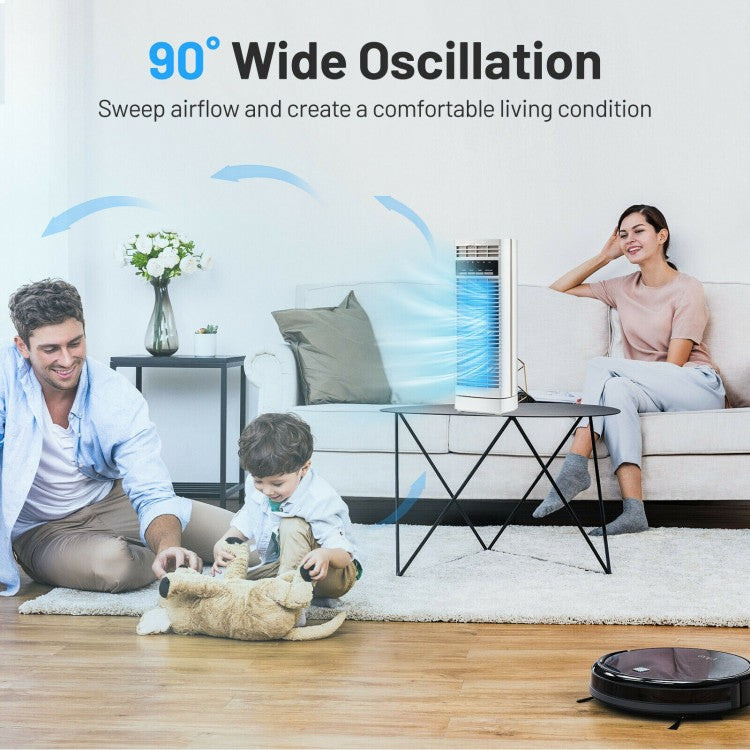 Space-Saving Tower Desk Fan – 14-Inch Oscillating Fan with Timer & Multi-Speed Control | Efficient Cooling | Ideal for Bedrooms & Workspaces