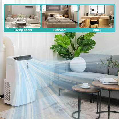 High-Efficiency Portable Smart AC – 12000 BTU WiFi-Connected Air Conditioner with Remote App Control | Easy Climate Solution | Ideal for Apartments