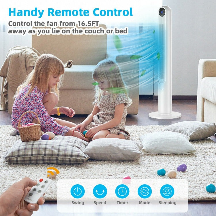 42-Inch Oscillating Tower Fan – Slim Design with LED Display & Remote Control | Quiet & Efficient | For Modern Living Spaces