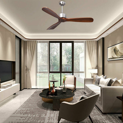 Remote-Controlled Ceiling Fan – 132 cm Brushed Nickel with Modern Design | Stylish Comfort | For Contemporary Home Interiors