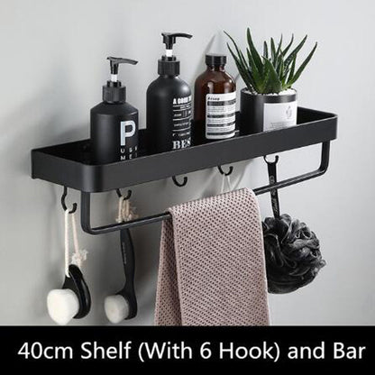 AeroShelf – Black Space Aluminum Wall Shelf for Modern Minimalism