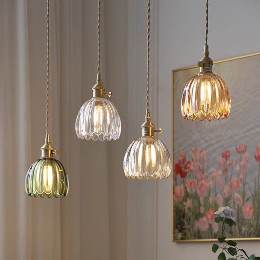 Aeruna | Vintage Japanese Glass Pendant Lamp for Classic Decor