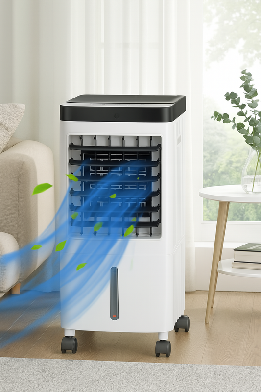 ZenithBreeze Home Cooler – A home air cooler that includes a convenient remote control.