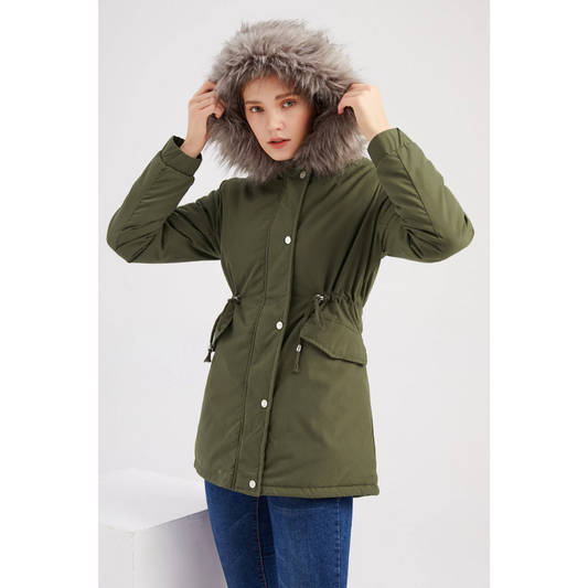 Alicia | Modern Women's Button-Down Parka Coat for Winter Warmth