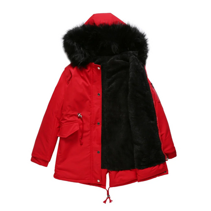 Alicia | Modern Women's Button-Down Parka Coat for Winter Warmth