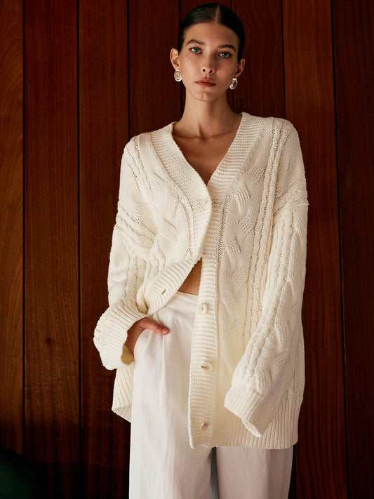 Aliyah | Oversized Cable Knit Outerwear