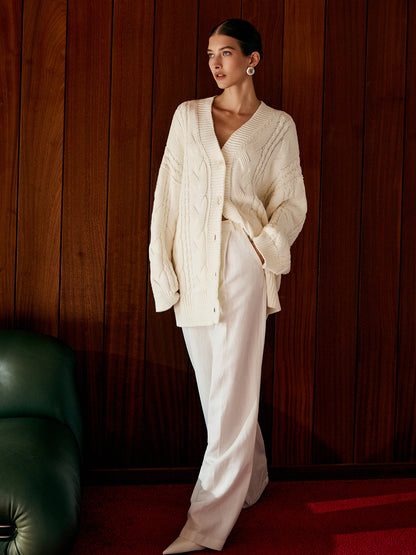 Aliyah | Oversized Cable Knit Outerwear