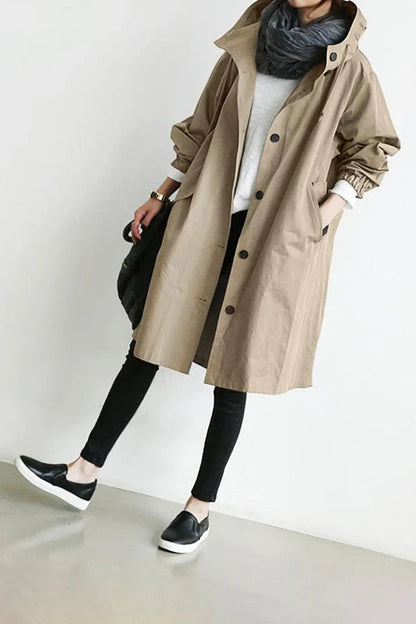Liana | Women's Oversized Trench Coat – Chic Style with Relaxed Elegance