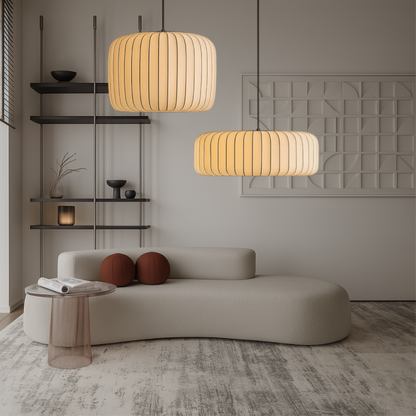 Ambrelle | Modern Silk Hanging Lamp