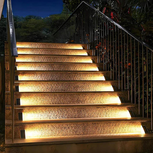 Ambros | Solar Powered Step Lights for Elegant Outdoor Stairs