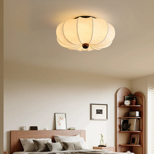Ambrya | Elegant Medieval-Style Silk Ceiling Lamp with Retro Charm