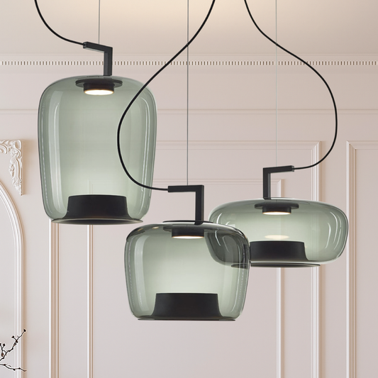 Amvora | Modern Glass Pendant Light for Living & Dining Rooms