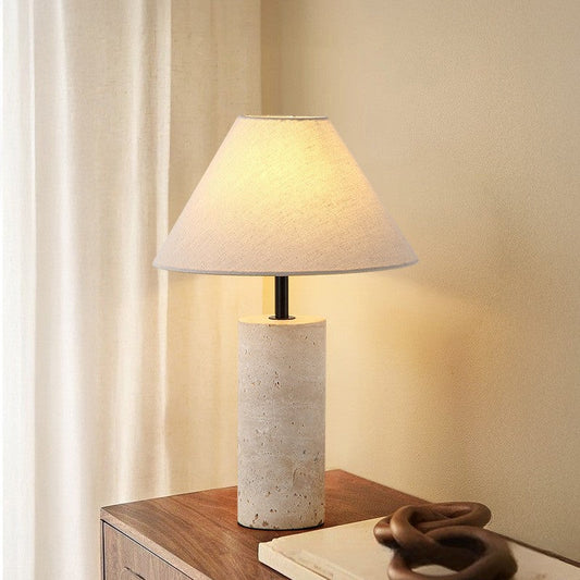 Artisanel | Lorie Marble + Linen Table Lamp for Classic Interior