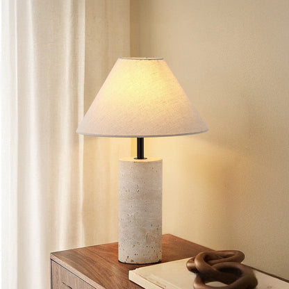 Artisanel | Lorie Marble + Linen Table Lamp for Classic Interior