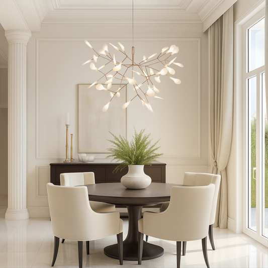 Auralyx | Firefly LED Pendant Light in Rose Gold Finish
