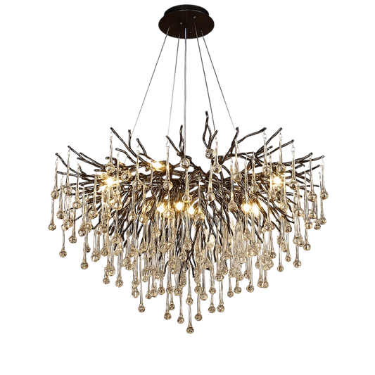 Auronix | Black Raindrop Chandelier with Luxurious Appeal