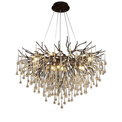 Auronix | Black Raindrop Chandelier with Luxurious Appeal