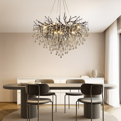 Auronix | Black Raindrop Chandelier with Luxurious Appeal