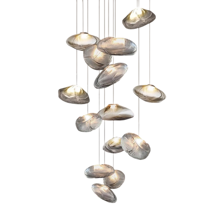 AuroraLume  | Elegant Nordic Glass Villa Chandelier