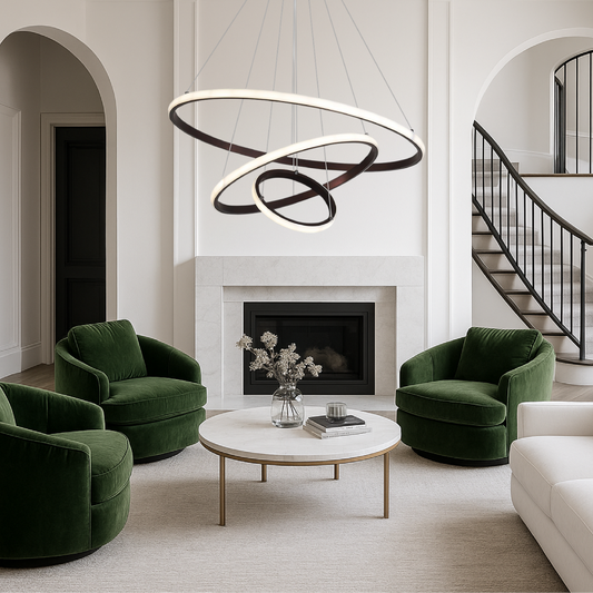 Aurovia | Luxury 3-Tier Chandelier Pendant Lamp for High Ceilings