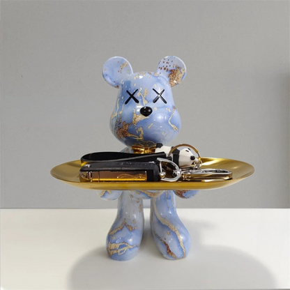 GrizzlyButler Figurine – A decorative bear figurine that includes a functional tray.
