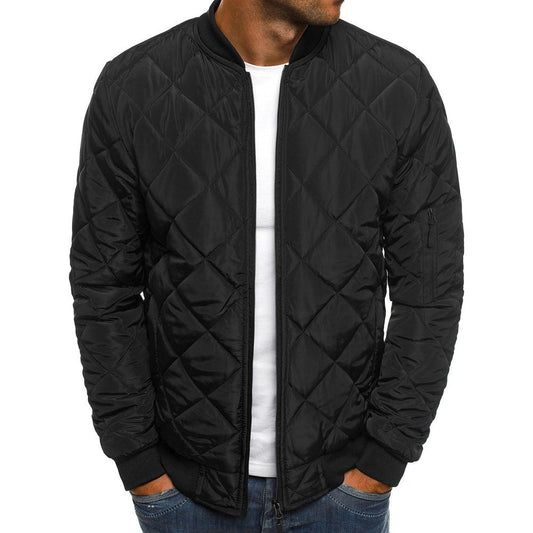 Miles | Stylish Quilted Diamond Stitch Coat for Men