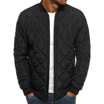Miles | Stylish Quilted Diamond Stitch Coat for Men