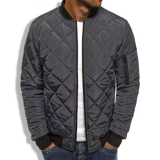 Miles | Stylish Quilted Diamond Stitch Coat for Men