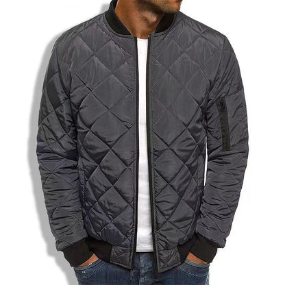 Miles | Stylish Quilted Diamond Stitch Coat for Men