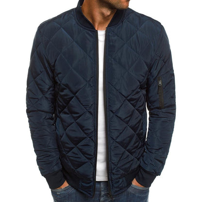 Miles | Stylish Quilted Diamond Stitch Coat for Men