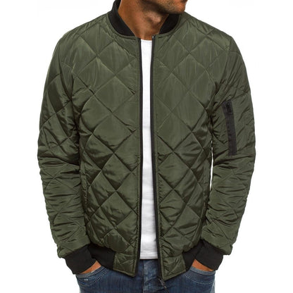 Miles | Stylish Quilted Diamond Stitch Coat for Men