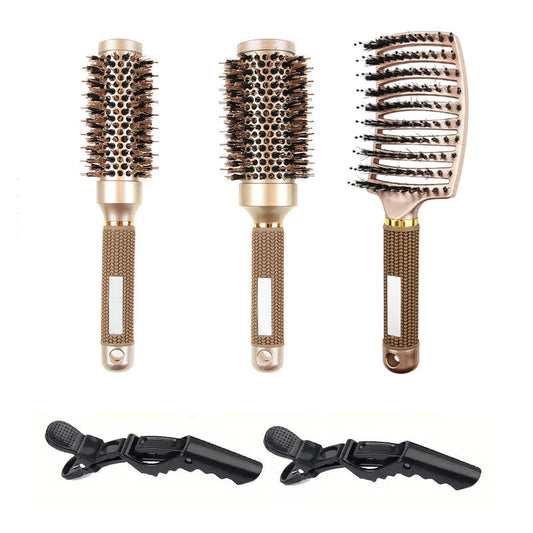 LuxeRoller – Ionic Hairbrush Set for Volume & Shine