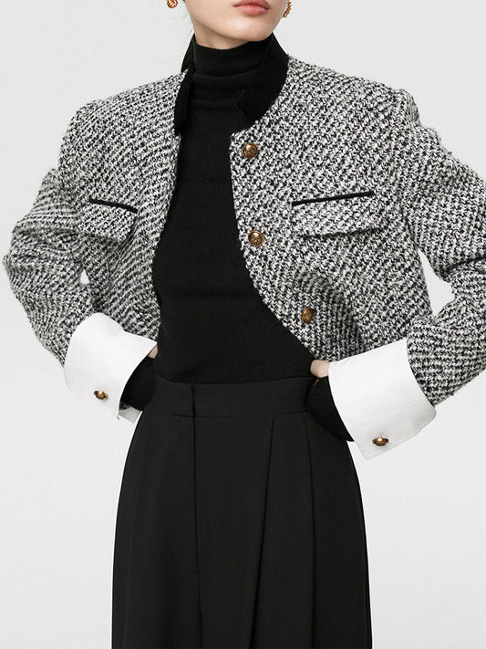 Candice | Tweed Boucle Cropped Blazer