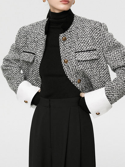 Candice | Tweed Boucle Cropped Blazer