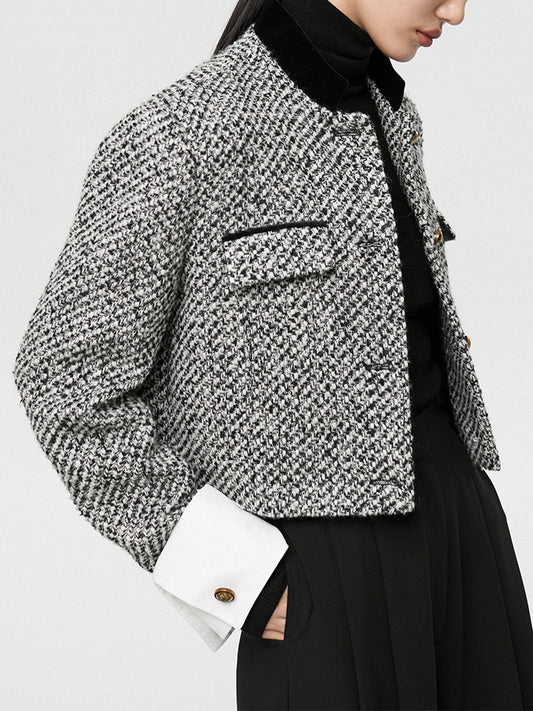Candice | Tweed Boucle Cropped Blazer