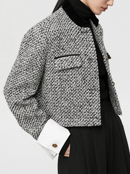 Candice | Tweed Boucle Cropped Blazer