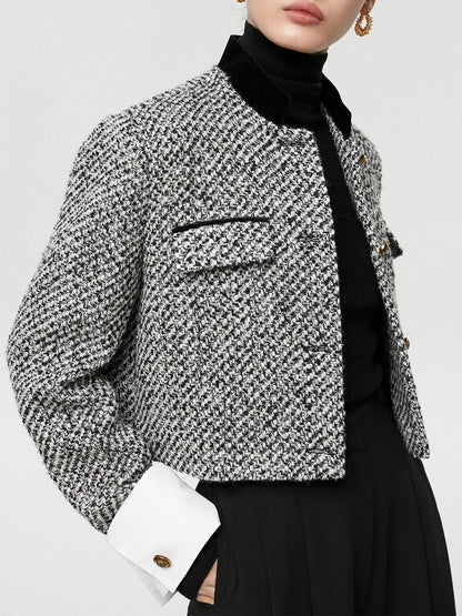 Candice | Tweed Boucle Cropped Blazer