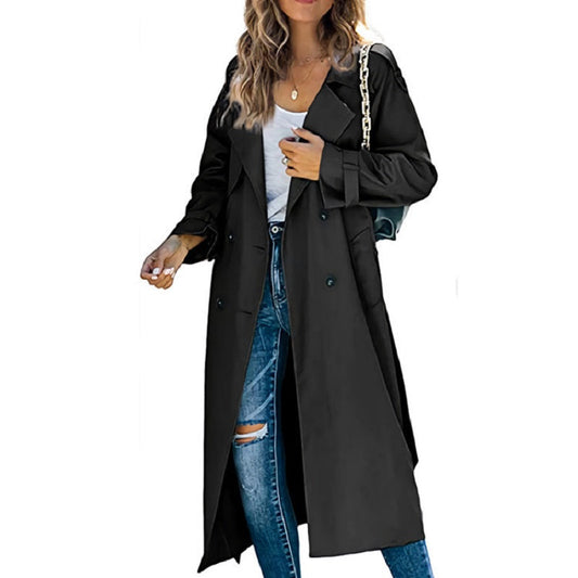 Marcella | Elegant Long Trench Coat for Women – Modern Style with Classic Charm