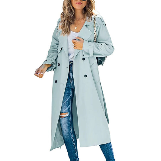 Marcella | Elegant Long Trench Coat for Women – Modern Style with Classic Charm