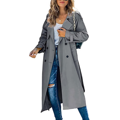 Marcella | Elegant Long Trench Coat for Women – Modern Style with Classic Charm